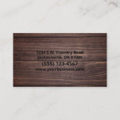 Farrier Hoefijzer Service Wood Visitekaartje (Achterkant)