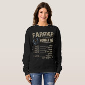 Farrier Horse T-shirt Farrier Hourly Rate (Voorkant volledig)