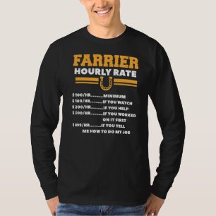 Farrier Hourly Rate Blacksmith Hoefijzer Forge T-shirt