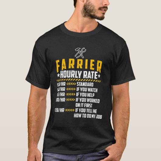 Farrier Hourly Rate Loves  Blacksmith Labor Rates T-shirt (Voorkant)