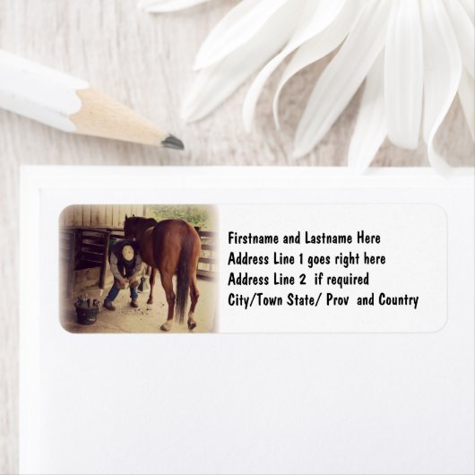 Farrier - Mooie Paard Foto Hoef Trim Etiket (Insitu)