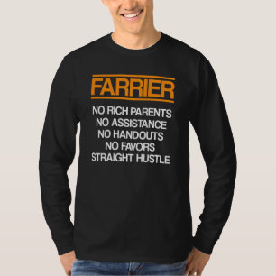 Farrier Rich Hoefijzer Hoof Trimming Equine Shoein T-shirt