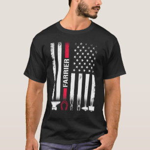 Farrier USA Hoefijzer Hoof Trimming Equine Sh T-shirt