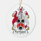 Farrington Family Crest Keramisch Ornament (Links)
