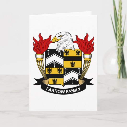 Farrow Family Crest Kaart (Voorkant)