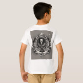 Farsi Flaming Skull Graphic Kinder T-shirt (Achterkant volledig)