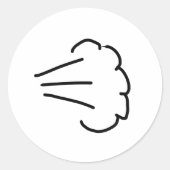 Fart Cloud Ronde Sticker (Voorkant)