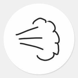 Fart Cloud Ronde Sticker