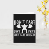 Fart Funny Fitness Gym Workout Funny Weightl Kaart (Gele Bloem)