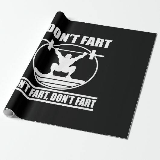 Fart Funny Gym Workout Squat for Bodybuilder Cadeaupapier (Uitgerold)