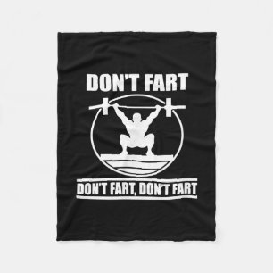 Fart Funny Gym Workout Squat for Bodybuilder Fleece Deken