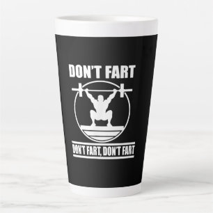 Fart Funny Gym Workout Squat for Bodybuilder Latte Mok