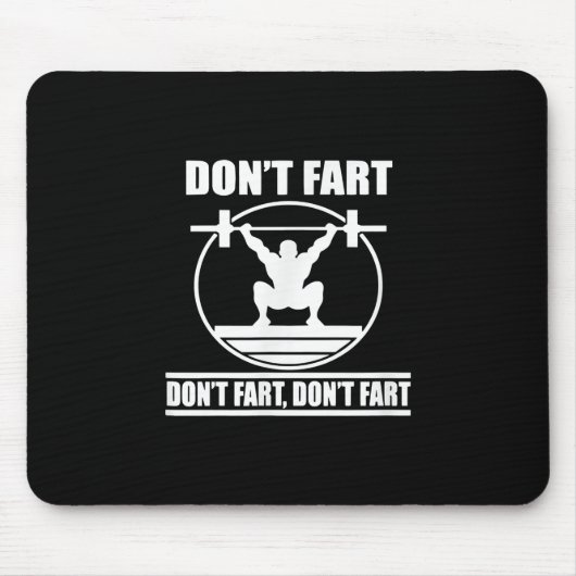 Fart Funny Gym Workout Squat for Bodybuilder Muismat (Voorkant)