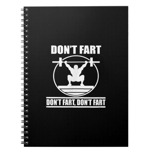 Fart Funny Gym Workout Squat for Bodybuilder Notitieboek (Voorkant)