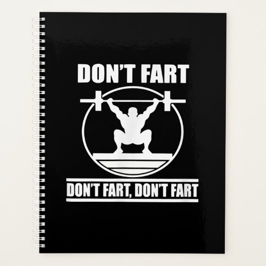 Fart Funny Gym Workout Squat for Bodybuilder Planner (Voorkant)
