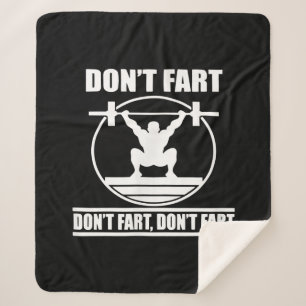 Fart Funny Gym Workout Squat for Bodybuilder Sherpa Deken