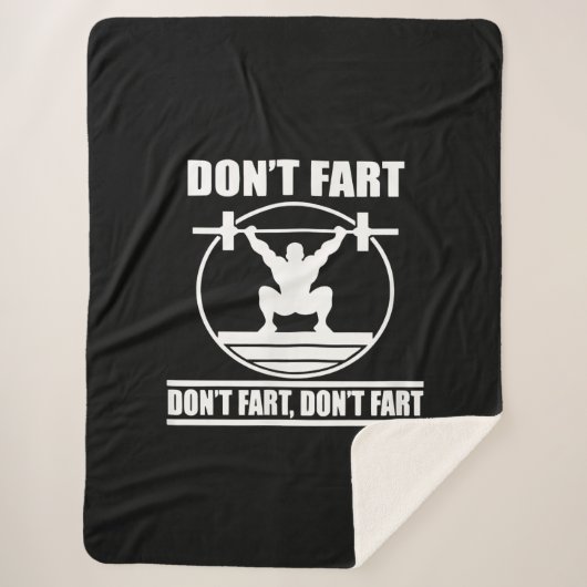 Fart Funny Gym Workout Squat for Bodybuilder Sherpa Deken (Voorkant)