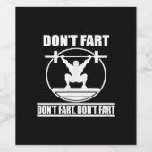 Fart Funny Gym Workout Squat for Bodybuilder Wijn Etiket (Enkel label)