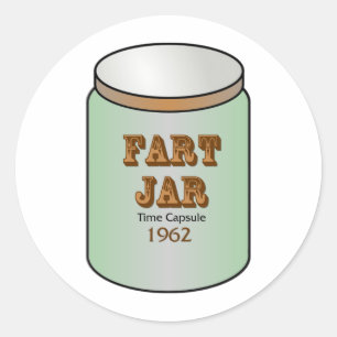 Fart Jar Time Capsule 1962 Ronde Sticker