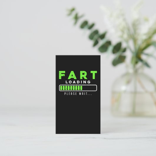 Fart Loading Funny Farting Visitekaartje (Staand voorkant)