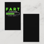 Fart Loading Funny Farting Visitekaartje (Voorkant / Achterkant)