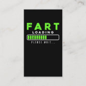 Fart Loading Funny Farting Visitekaartje (Voorkant)