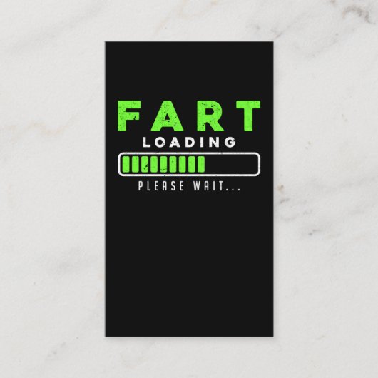 Fart Loading Funny Farting Visitekaartje (Voorkant)