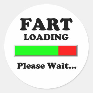 Fart Loading Gelieve te wachten Ronde Sticker