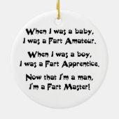 Fart Master Keramisch Ornament (Achterkant)