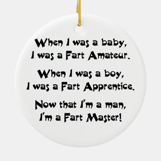 Fart Master Keramisch Ornament (Achterkant)