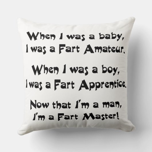 Fart Master Kussen (Achterkant)
