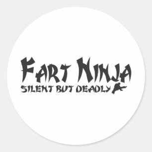 FART NINJA RONDE STICKER