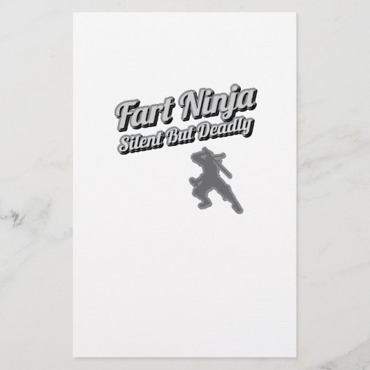 Fart Ninja Silent maar dodelijk Shirt Briefpapier (Voorkant)