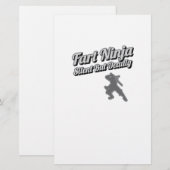 Fart Ninja Silent maar dodelijk Shirt Briefpapier (Voorkant / Achterkant)