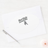 Fart Ninja Silent maar dodelijk Shirt Ovale Sticker (Envelop)