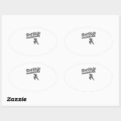 Fart Ninja Silent maar dodelijk Shirt Ovale Sticker (Vel)
