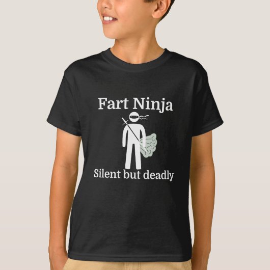 Fart Ninja Silent, maar dodelijk T-shirt (Voorkant)