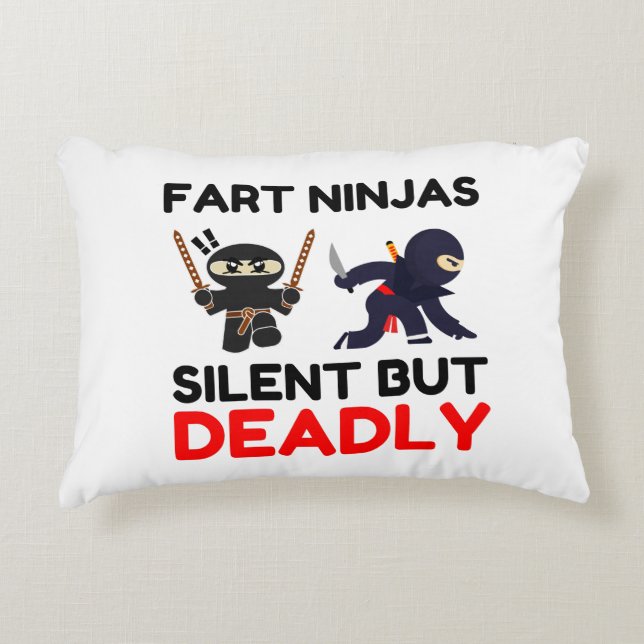 Fart Ninjas Silent, maar Dodelijk Accent Kussen (Voorkant)