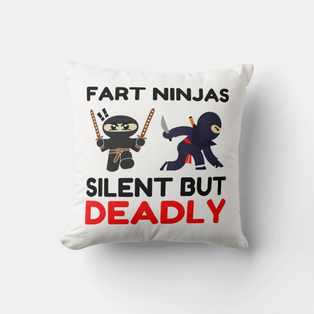 Fart Ninjas Silent, maar Dodelijk Kussen (Voorkant)