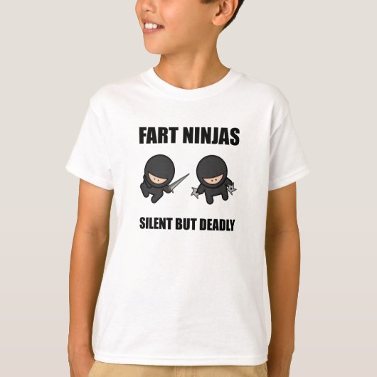 Fart Ninjas Silent, maar Dodelijk T-shirt (Voorkant)