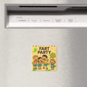 Fart Party Funny Cartoon Magneet (Insitu (Vaatwasser))