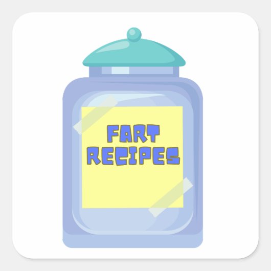 Fart Recepten Vierkante Sticker (Voorkant)