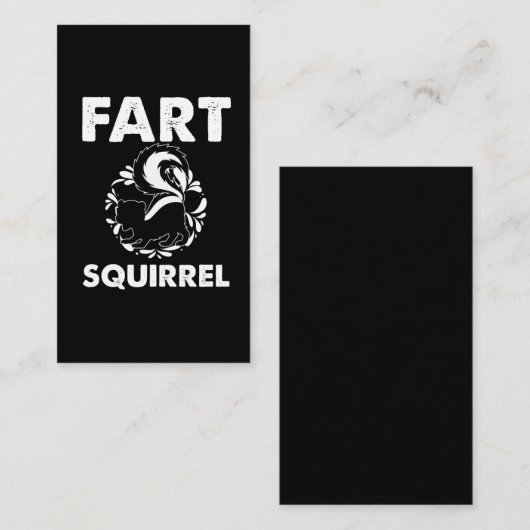 Fart Squirrel Humor Funny Skunk Fan Visitekaartje (Voorkant / Achterkant)
