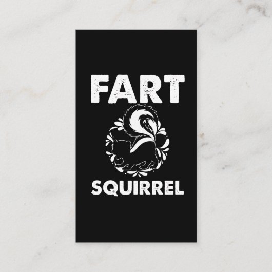 Fart Squirrel Humor Funny Skunk Fan Visitekaartje (Voorkant)