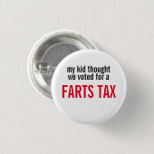 Fart Tax Ronde Button 3,2 Cm (Voorkant /achterkant)