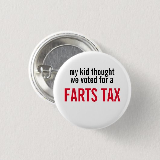 Fart Tax Ronde Button 3,2 Cm (Voorkant /achterkant)