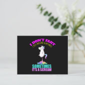 Fart Unicorn Unicorn Farts Briefkaart (Staand voorkant)