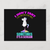 Fart Unicorn Unicorn Farts Briefkaart (Voorkant)