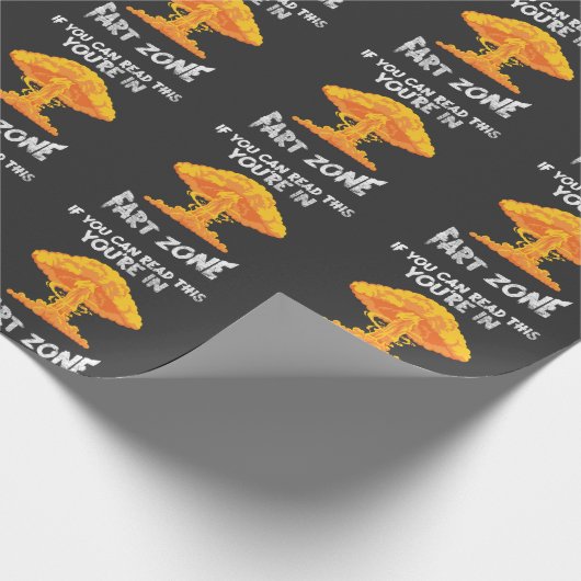 Fart Zone Explosion Humor Farming Joke Cadeaupapier (Hoek)