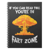 Fart Zone Explosion Humor Farming Joke Notitieboek (Voorkant)